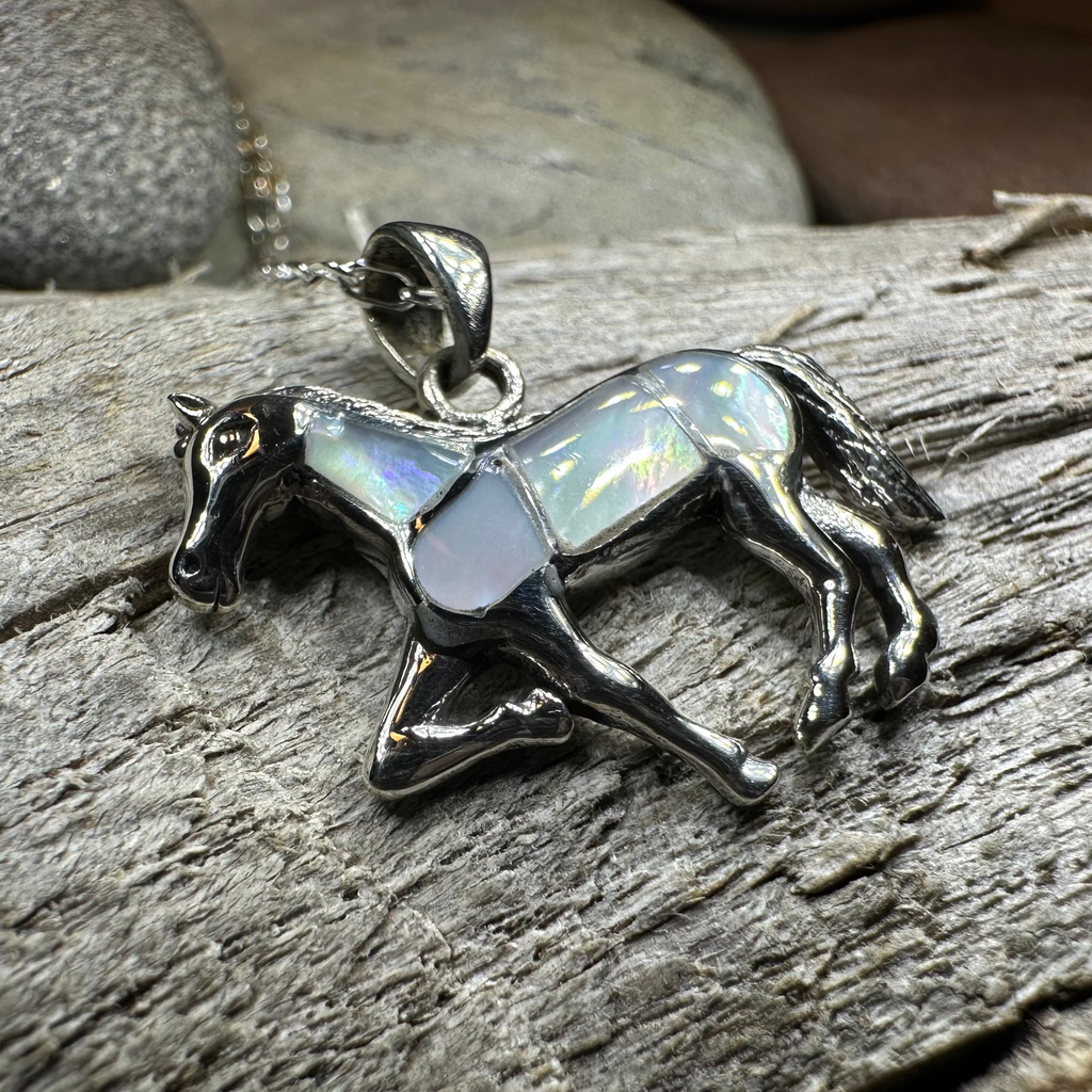 Shimmering Horse Necklace