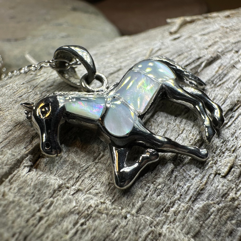 Shimmering Horse Necklace