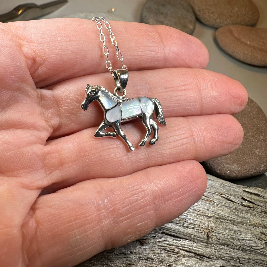 Shimmering Horse Necklace