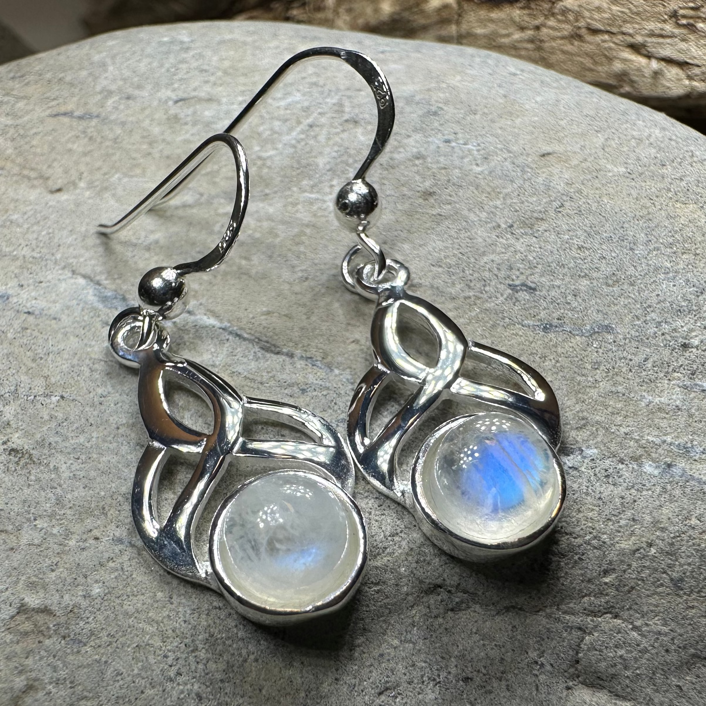 Edana Celtic Moonstone Earrings