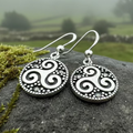Celtic Triskel Marcasite Earrings
