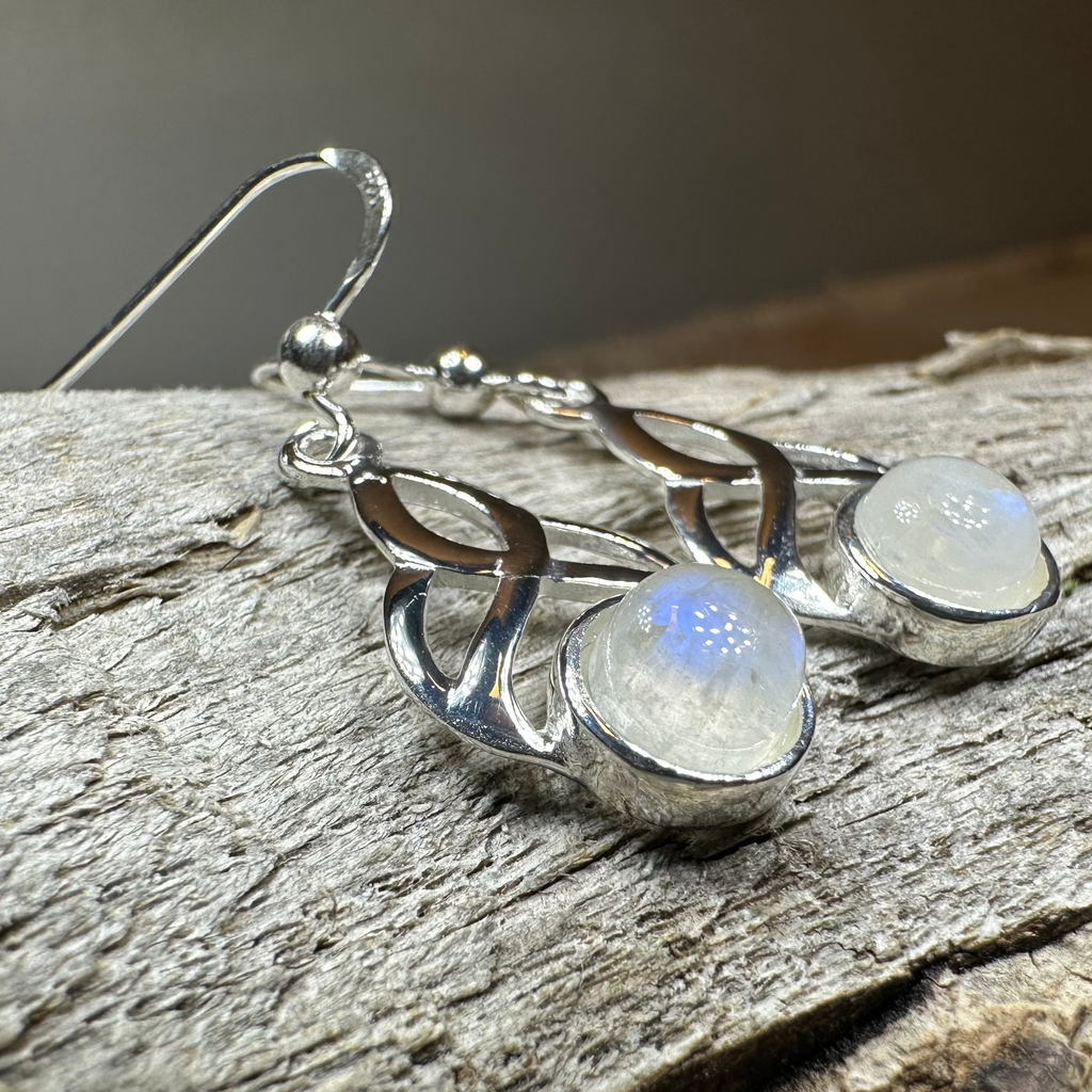 Edana Celtic Moonstone Earrings