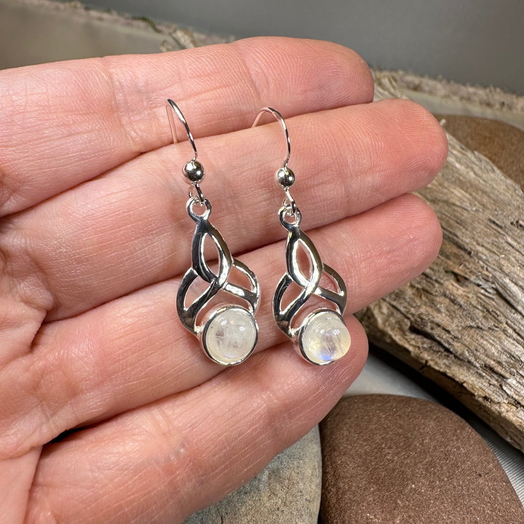 Edana Celtic Moonstone Earrings