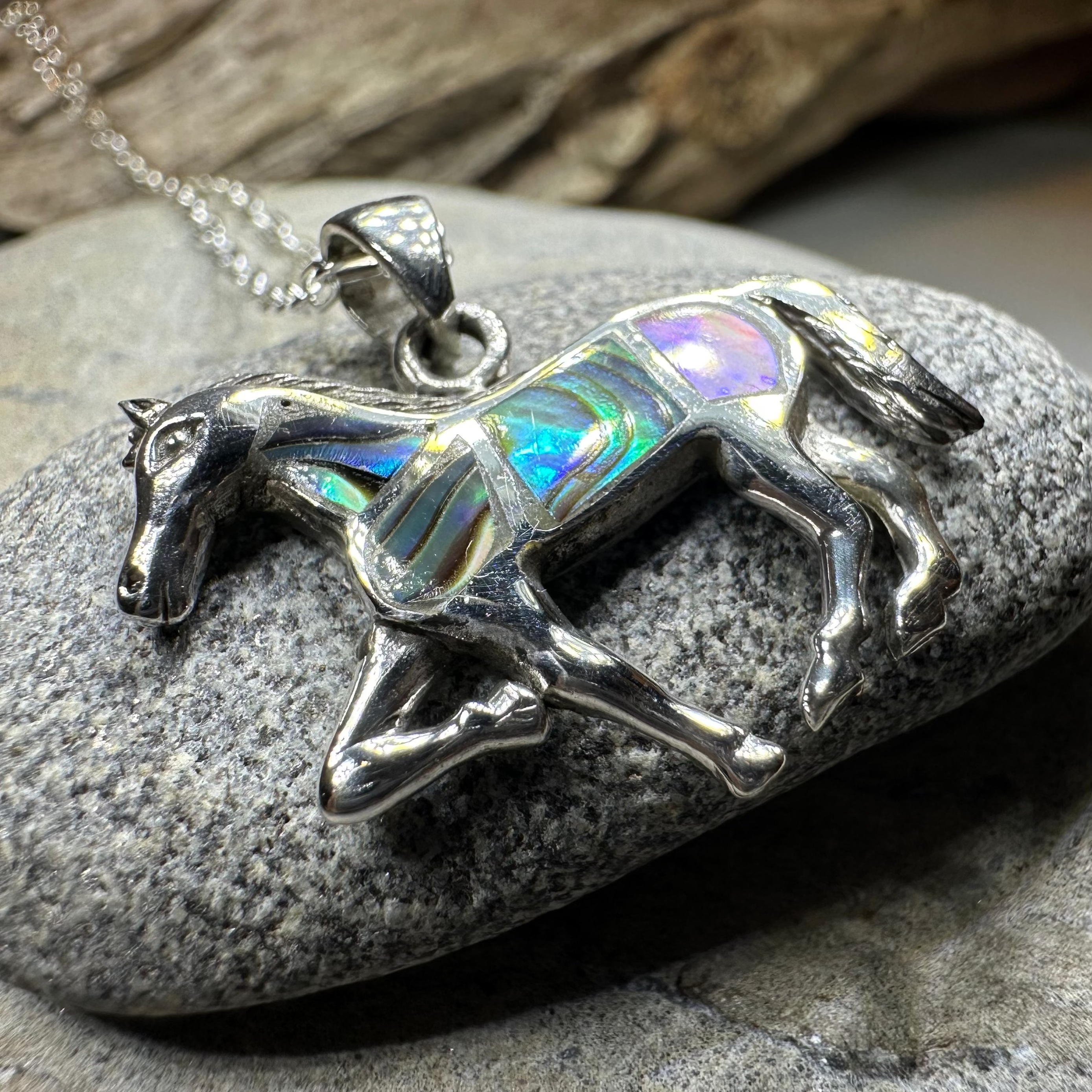 Shimmering Horse Necklace