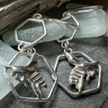 Honeycomb Bee Earrings