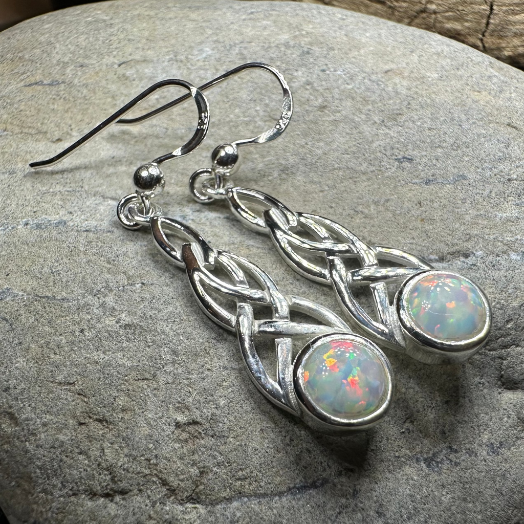 Muriel Celtic Knot Opal Earrings