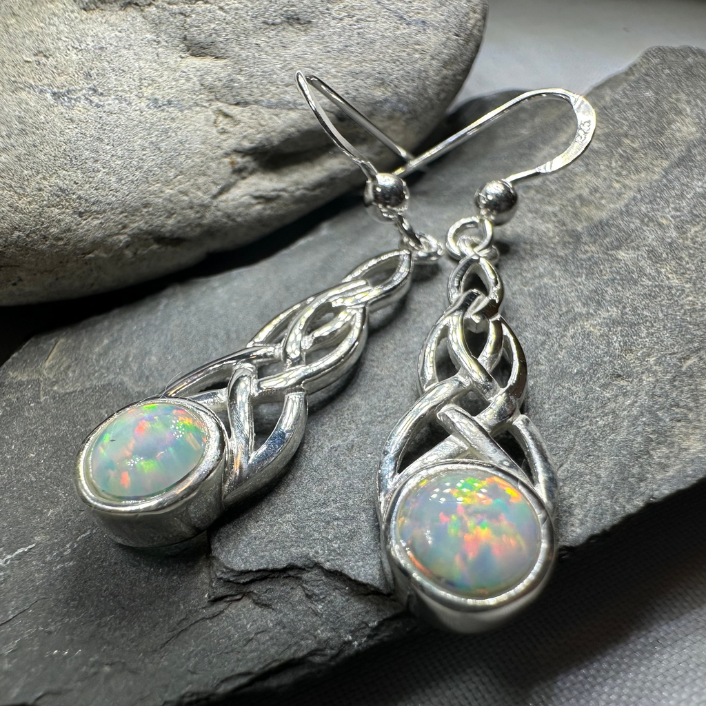 Muriel Celtic Knot Opal Earrings