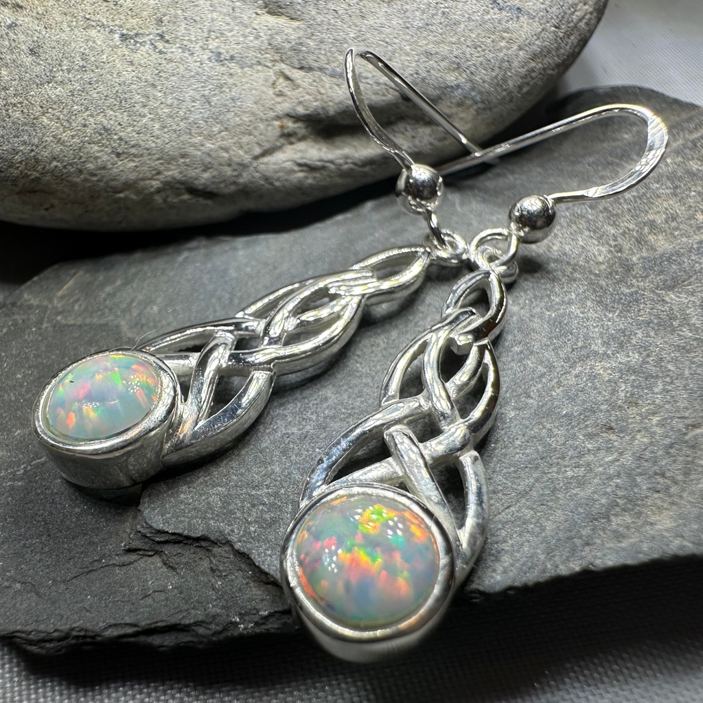 Muriel Celtic Knot Opal Earrings