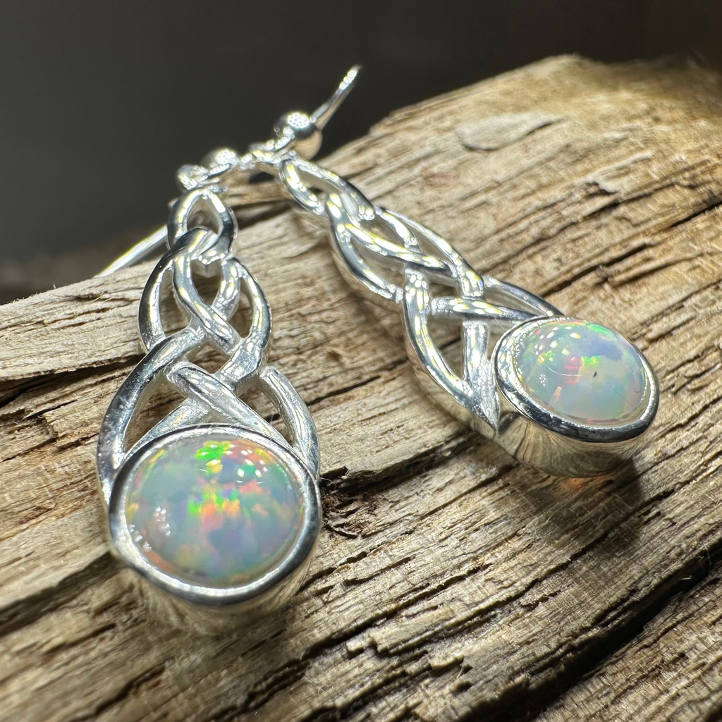 Muriel Celtic Knot Opal Earrings