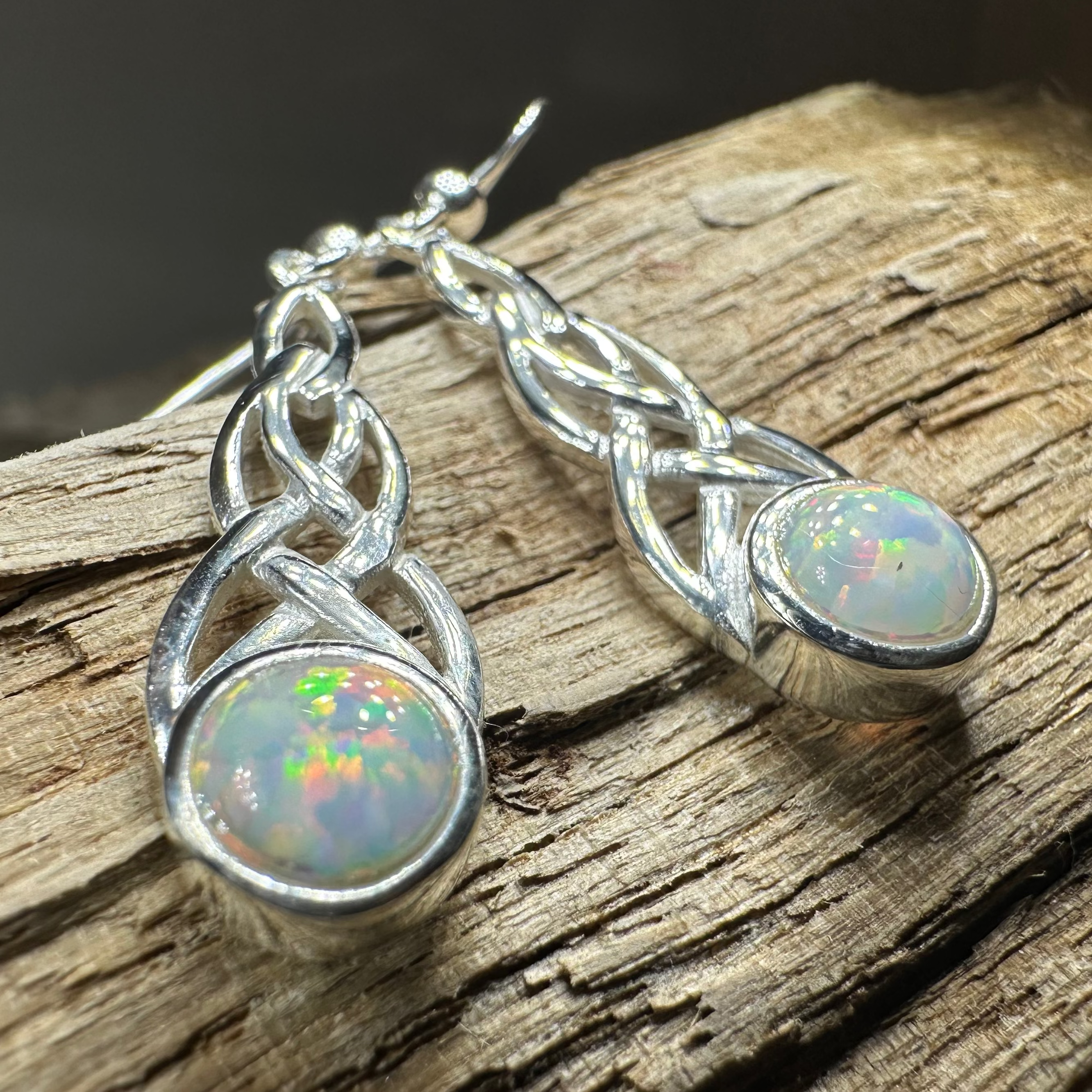 Muriel Celtic Knot Opal Earrings