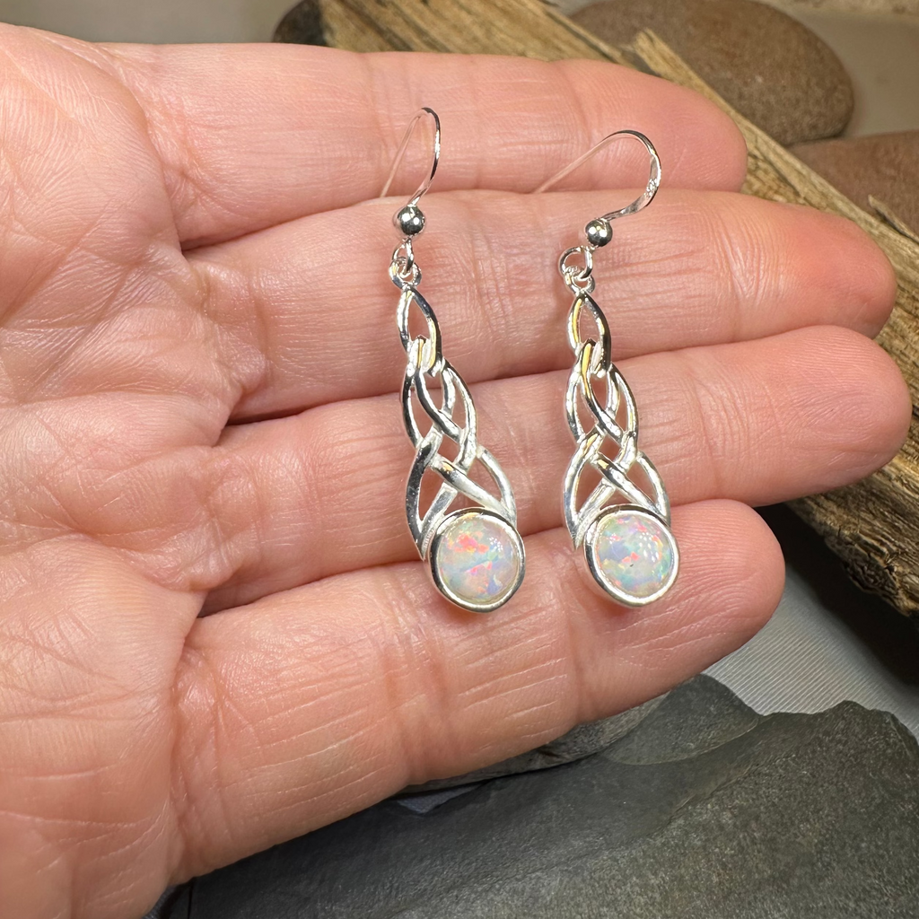 Muriel Celtic Knot Opal Earrings