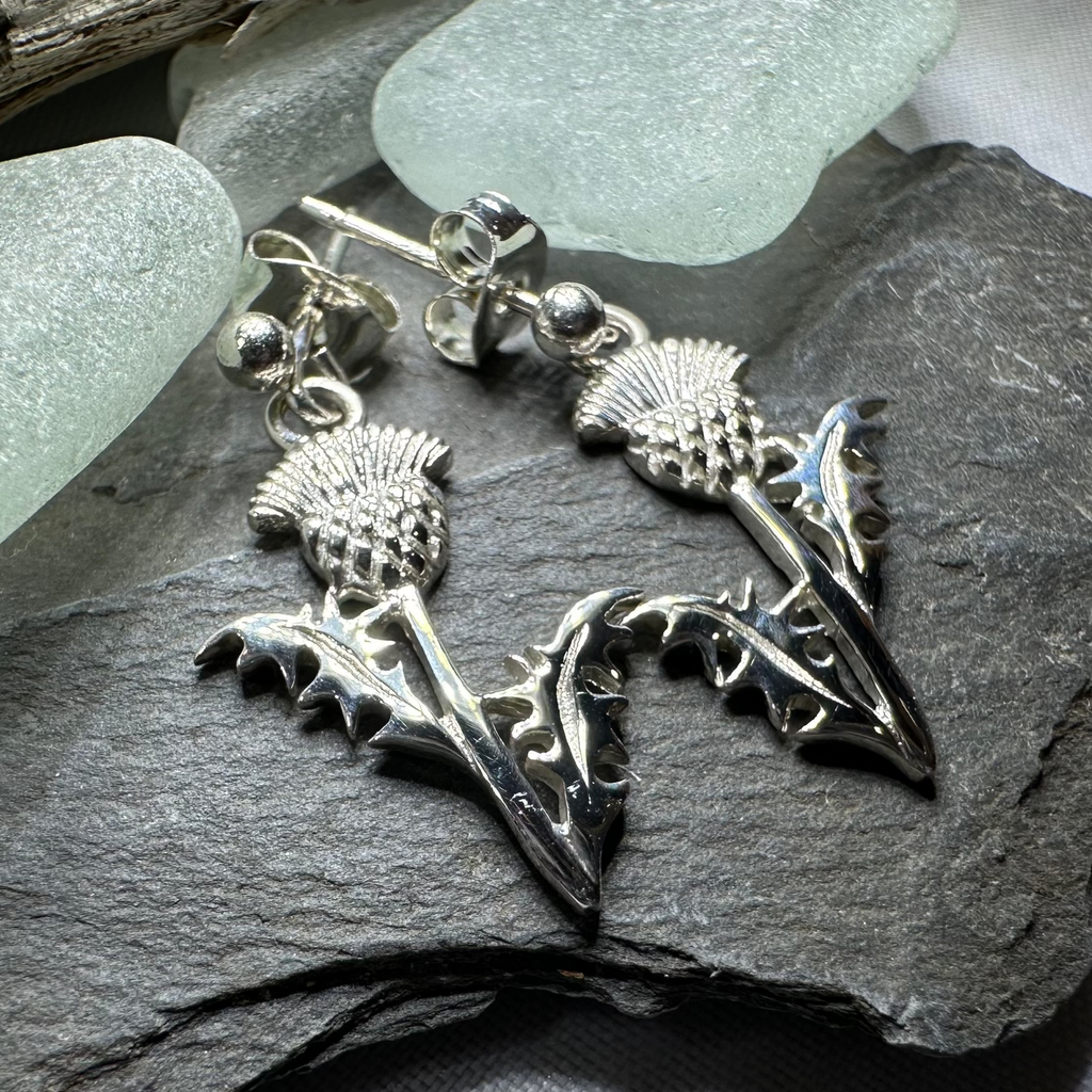 Realistic Thistle Earrings — Perfect Gift