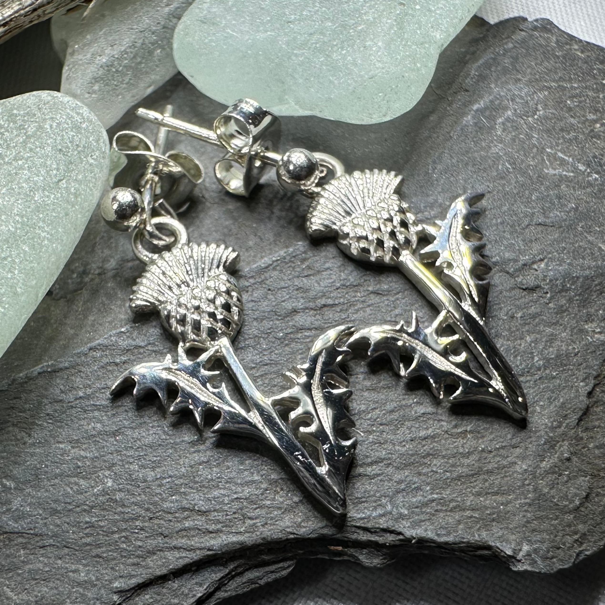 Realistic Thistle Earrings — Perfect Gift