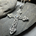 Gratitude Celtic Cross Moonstone Necklace