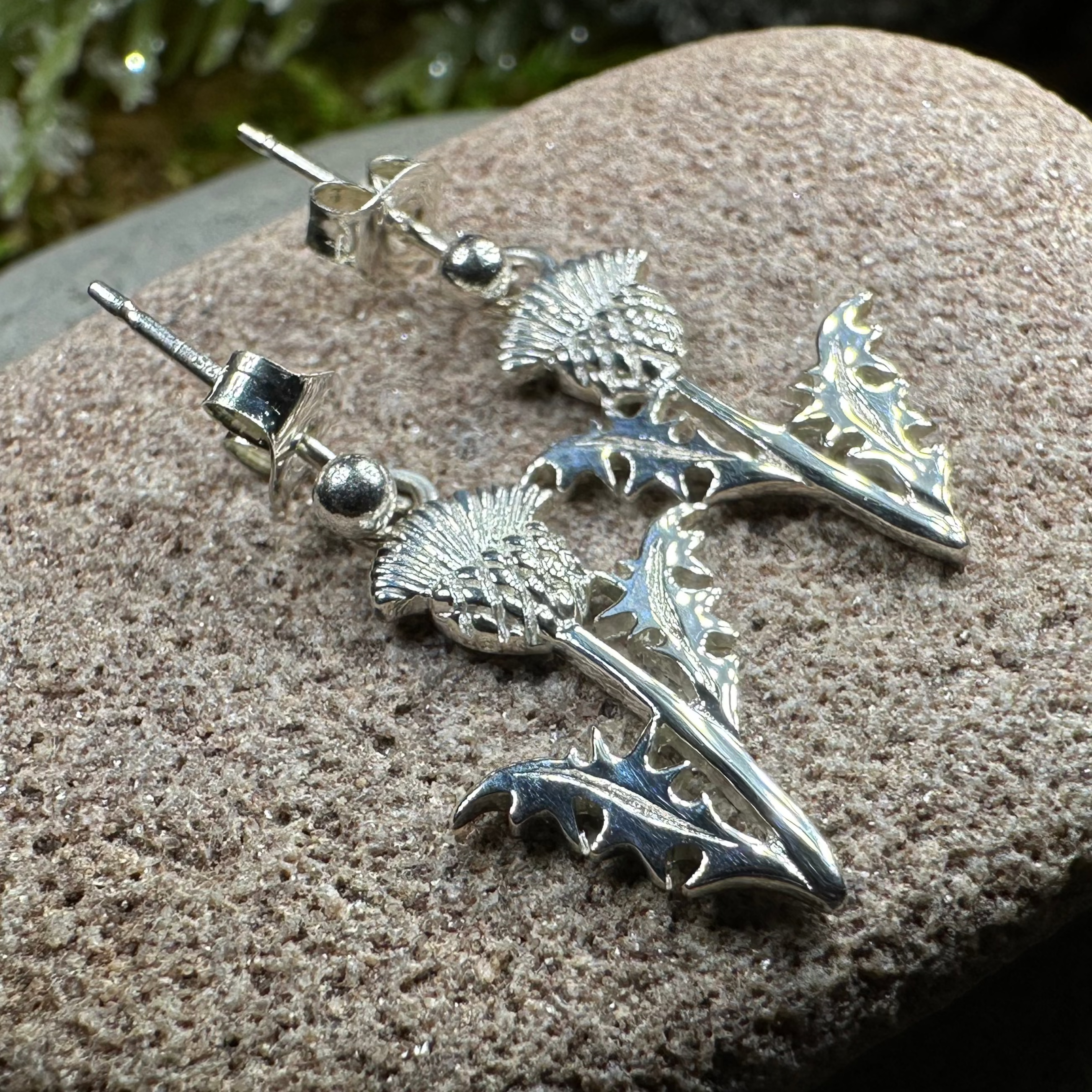 Realistic Thistle Earrings — Perfect Gift