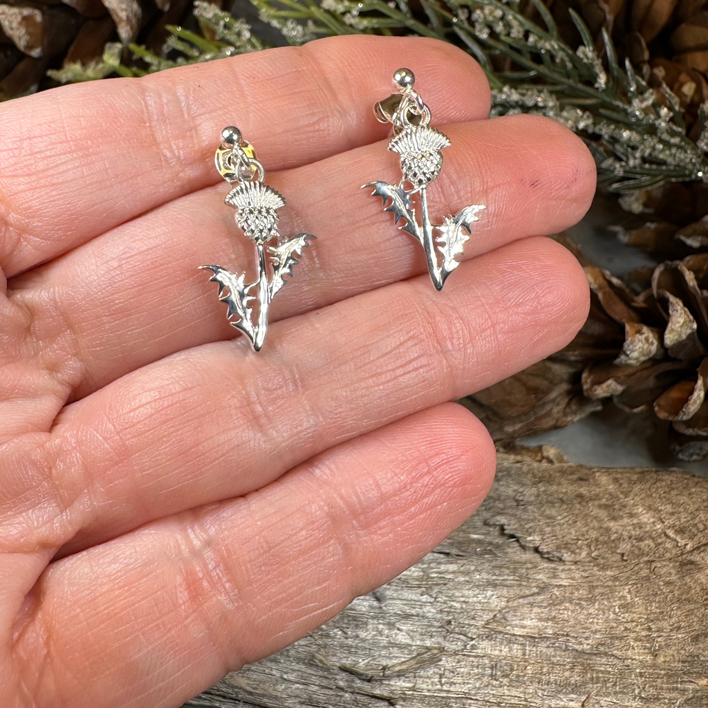 Realistic Thistle Earrings — Perfect Gift
