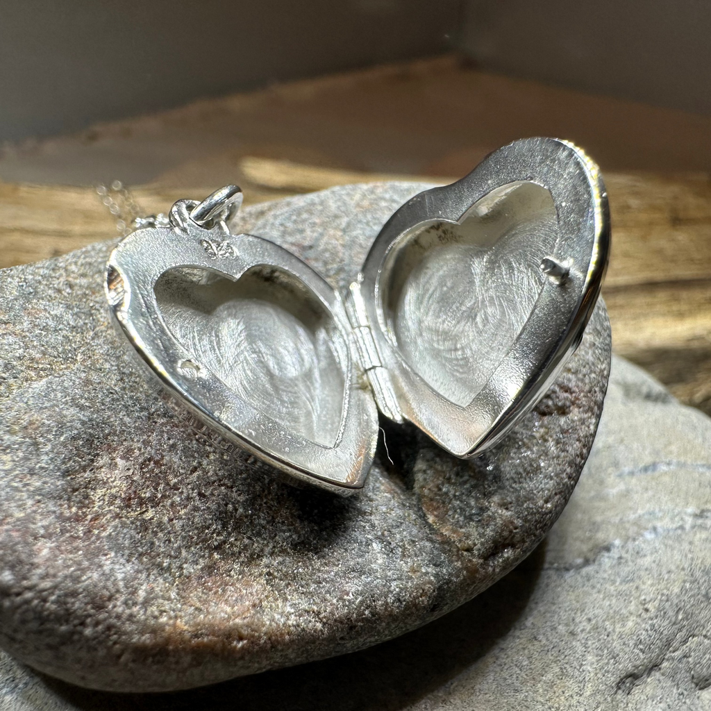 Dogwood Flower Silver Locket Necklace