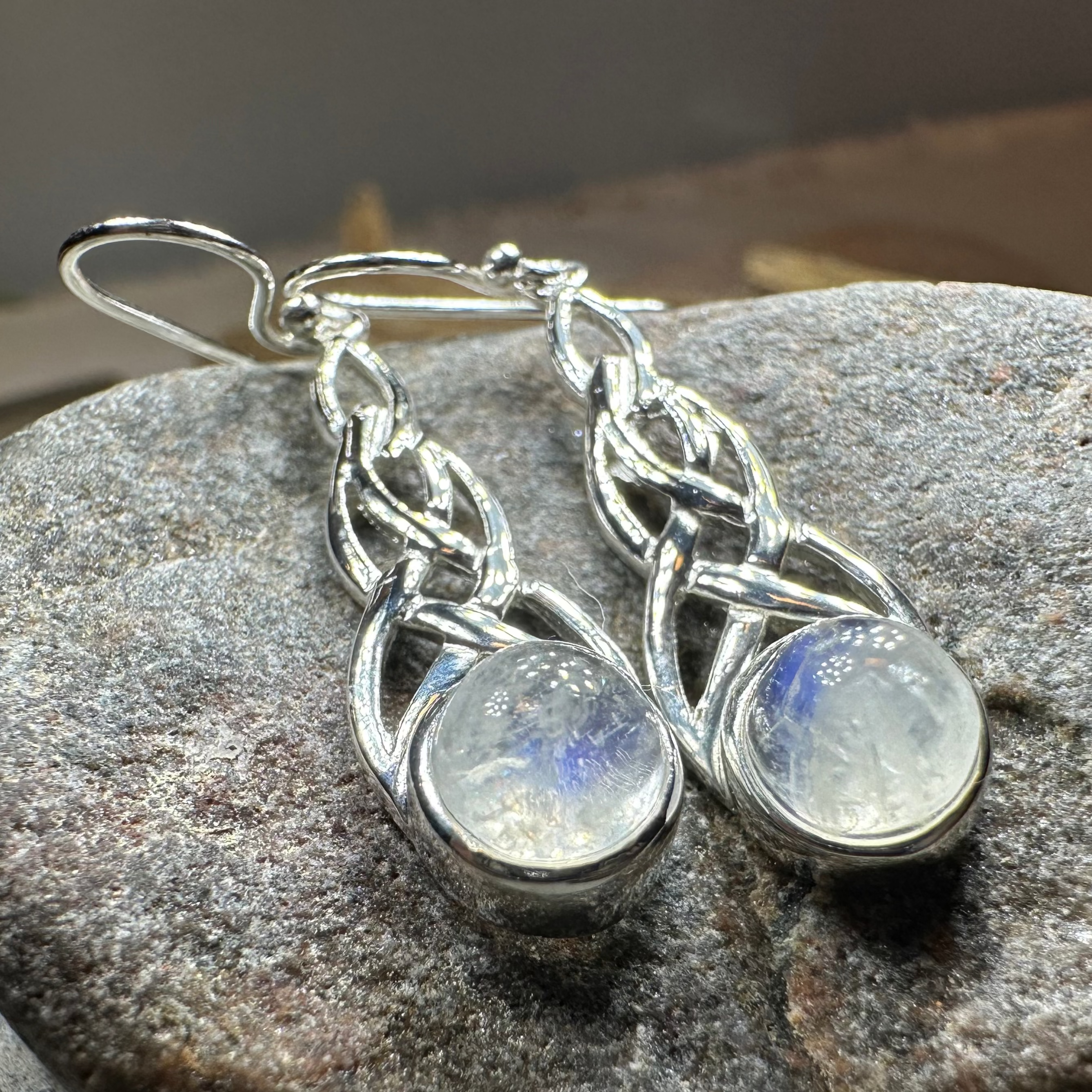 Marion Celtic Moonstone Earrings