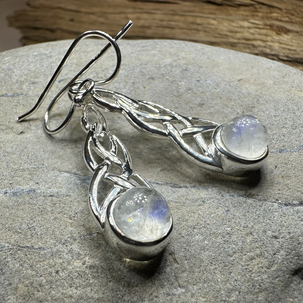 Marion Celtic Moonstone Earrings