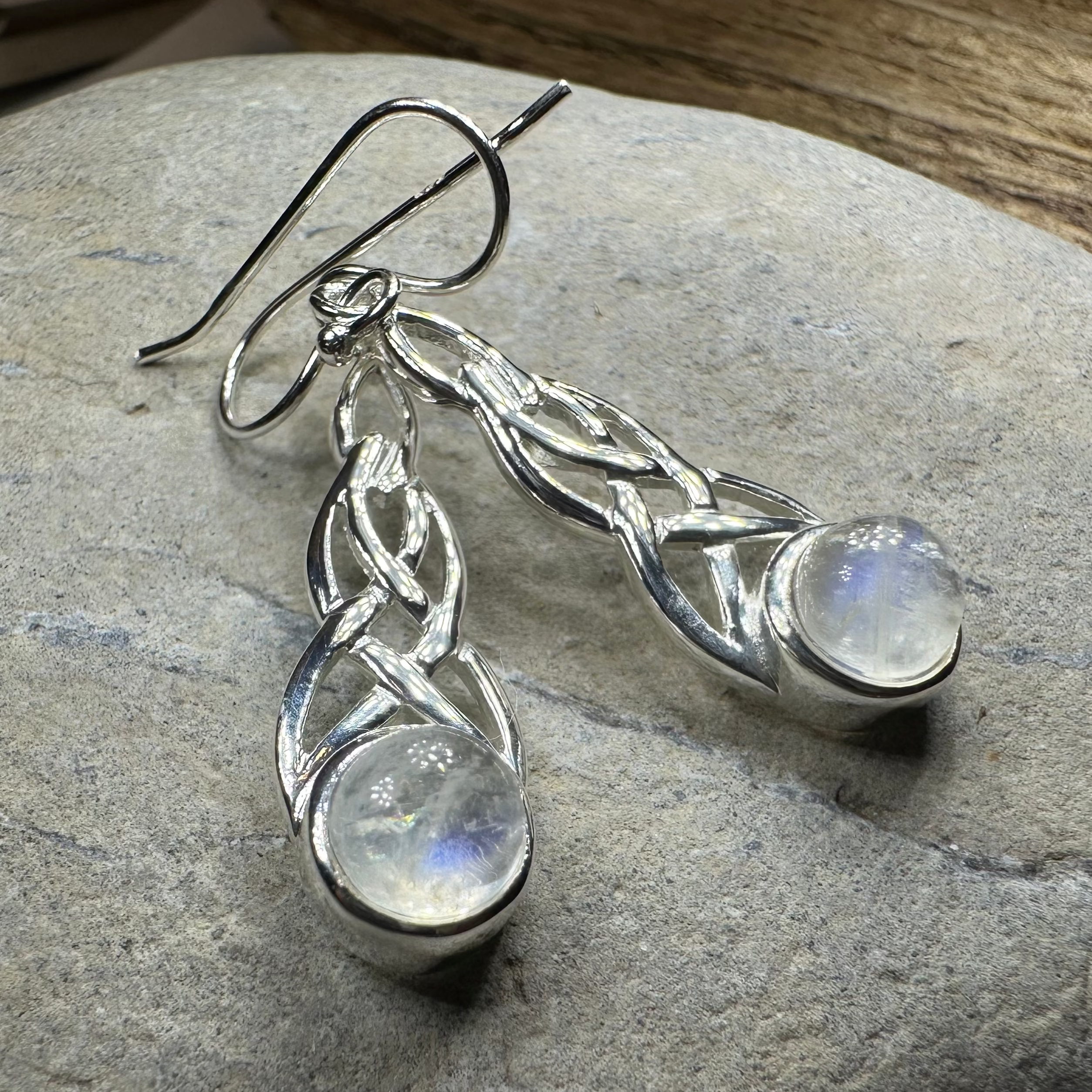 Marion Celtic Moonstone Earrings