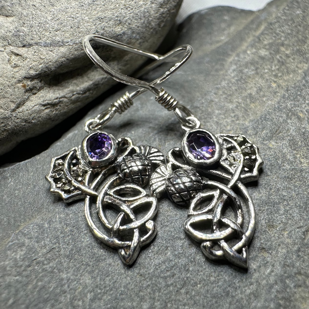 Marcasite Thistle Earrings
