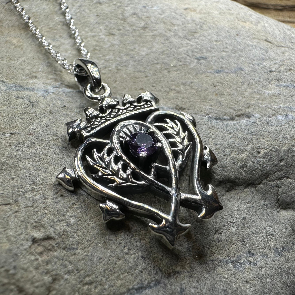 Amethyst Luckenbooth Necklace