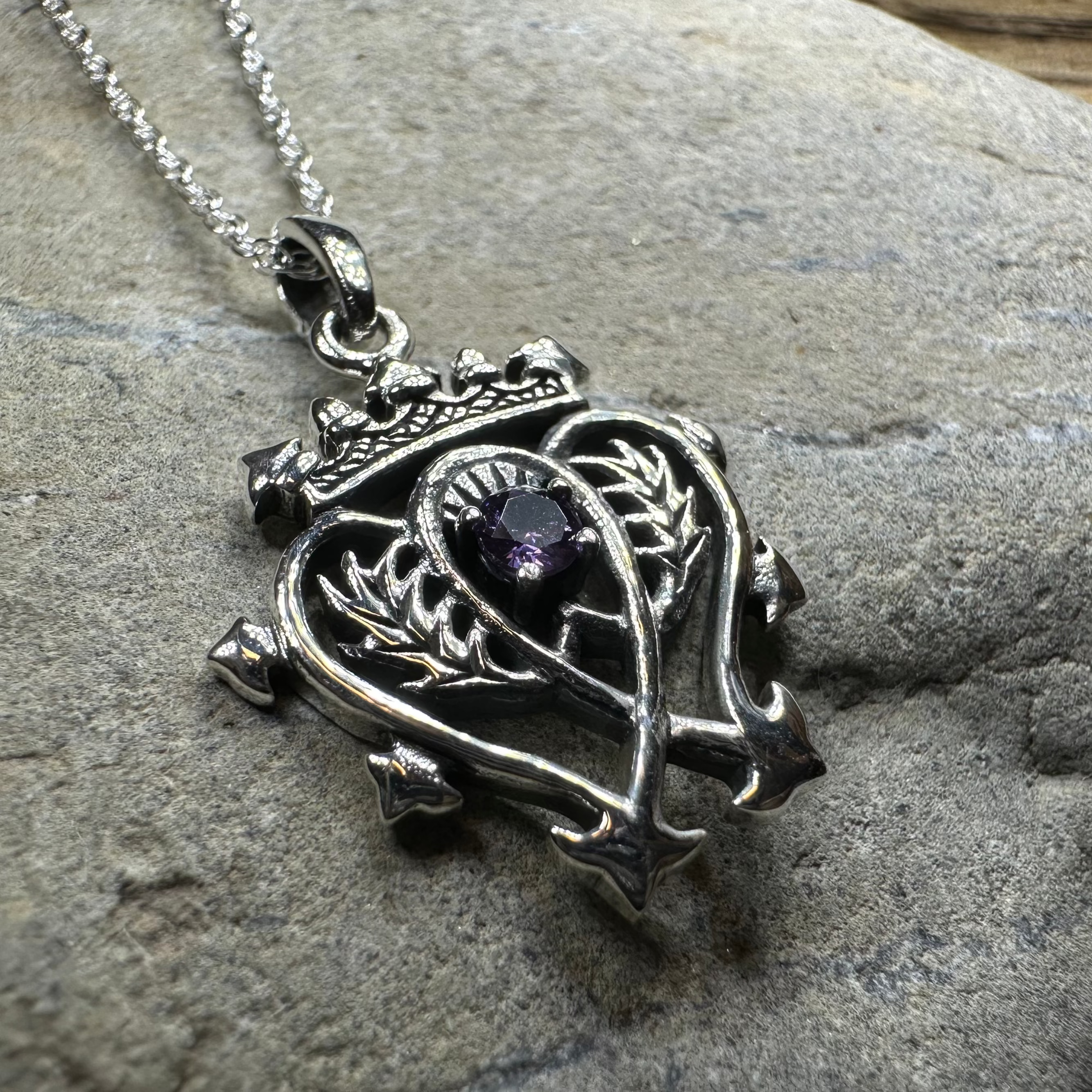 Amethyst Luckenbooth Necklace