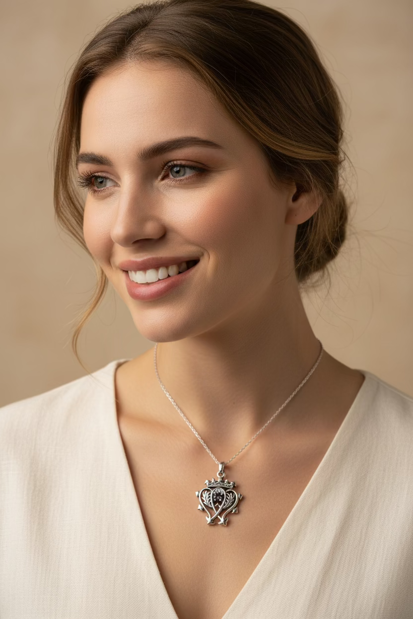 Amethyst Luckenbooth Necklace