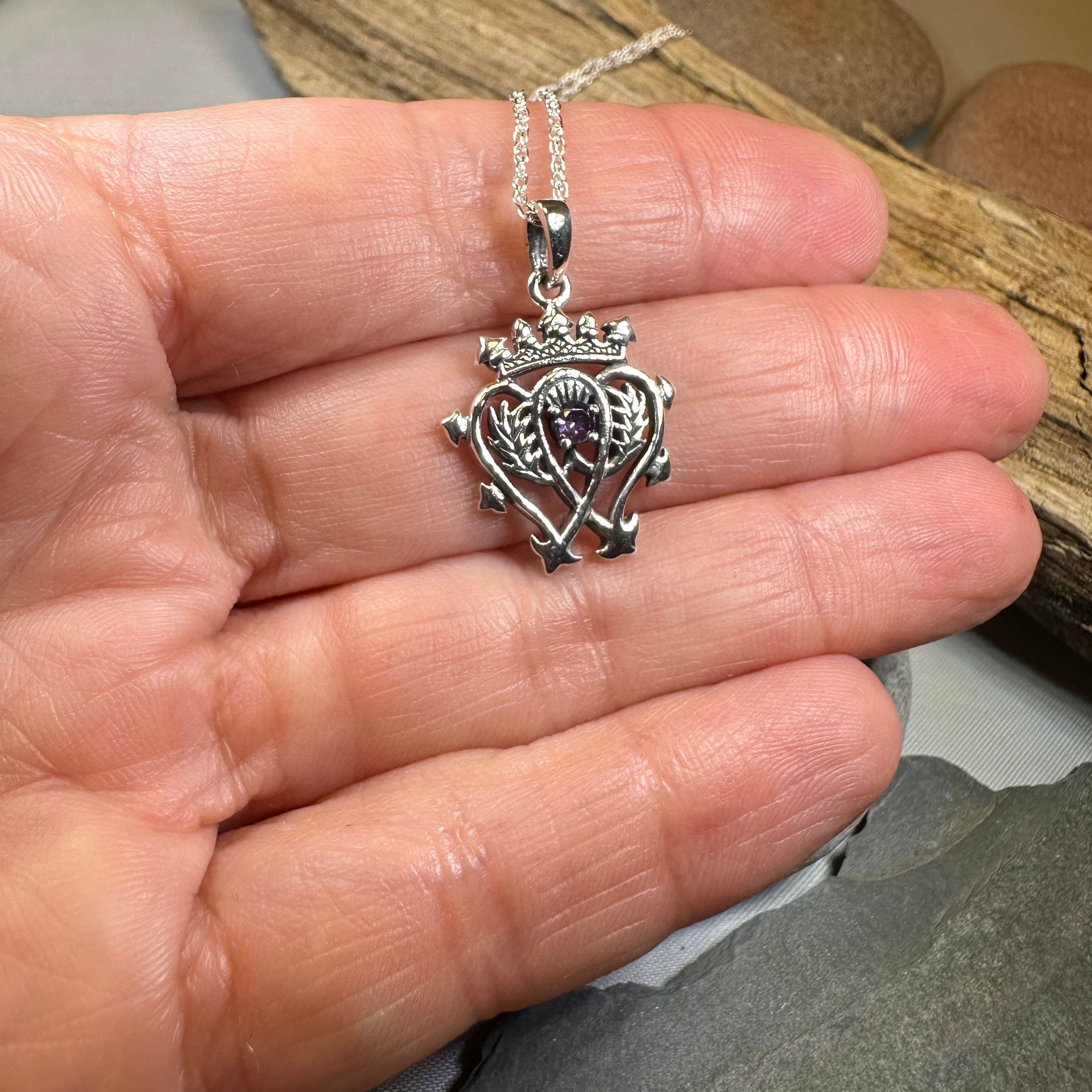Amethyst Luckenbooth Necklace