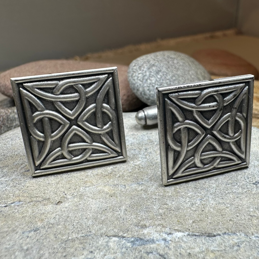 Square Trinity Knot Cufflinks for Men
