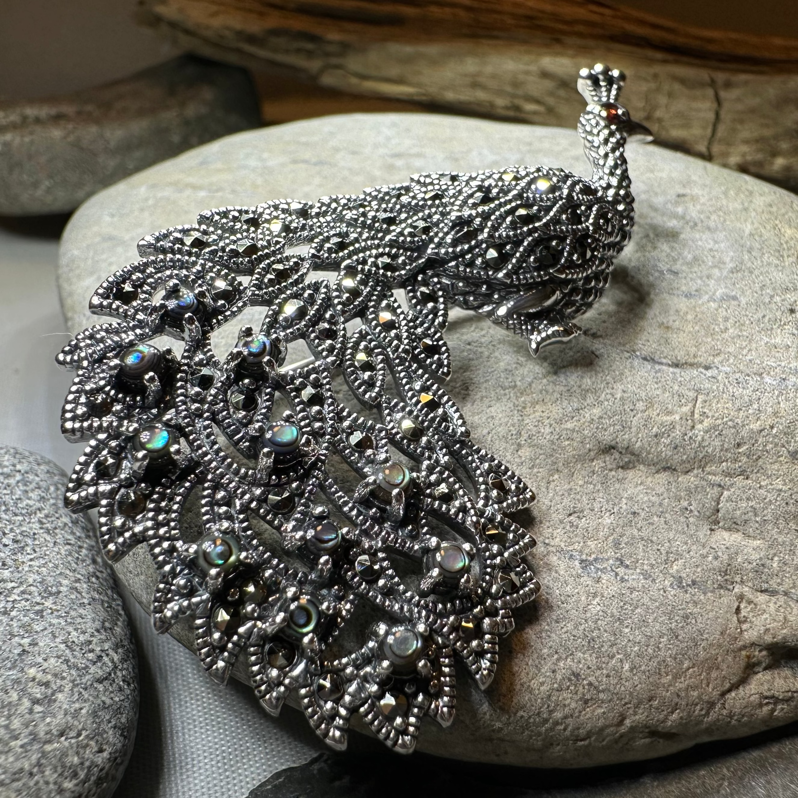 Bellevue Peacock Brooch & Pendant