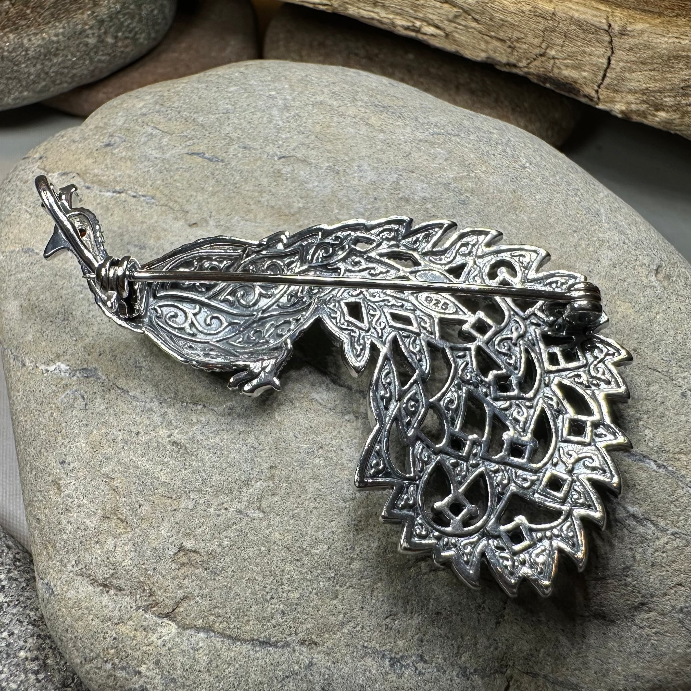 Bellevue Peacock Brooch & Pendant
