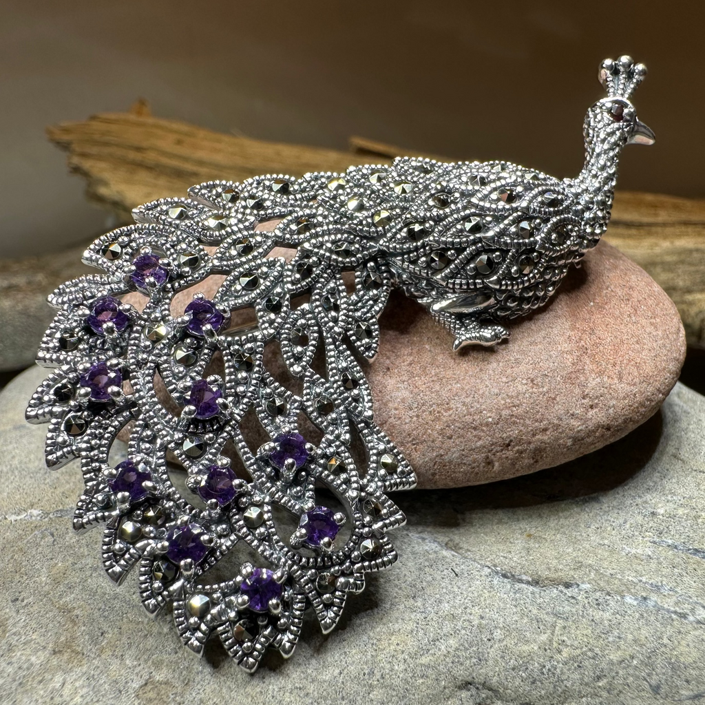 Bellevue Peacock Brooch & Pendant