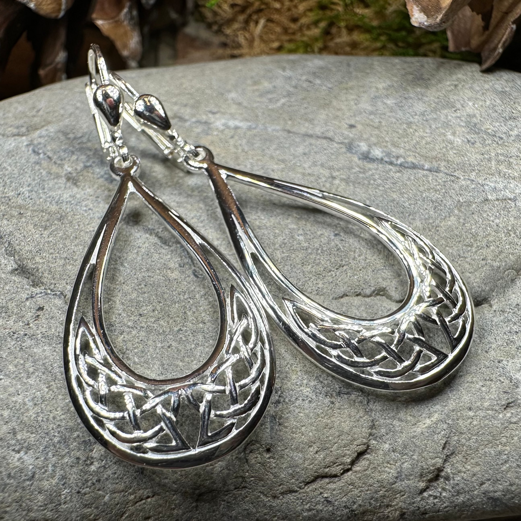 Celtic Elegance Leverback Earrings - Made in Ireland