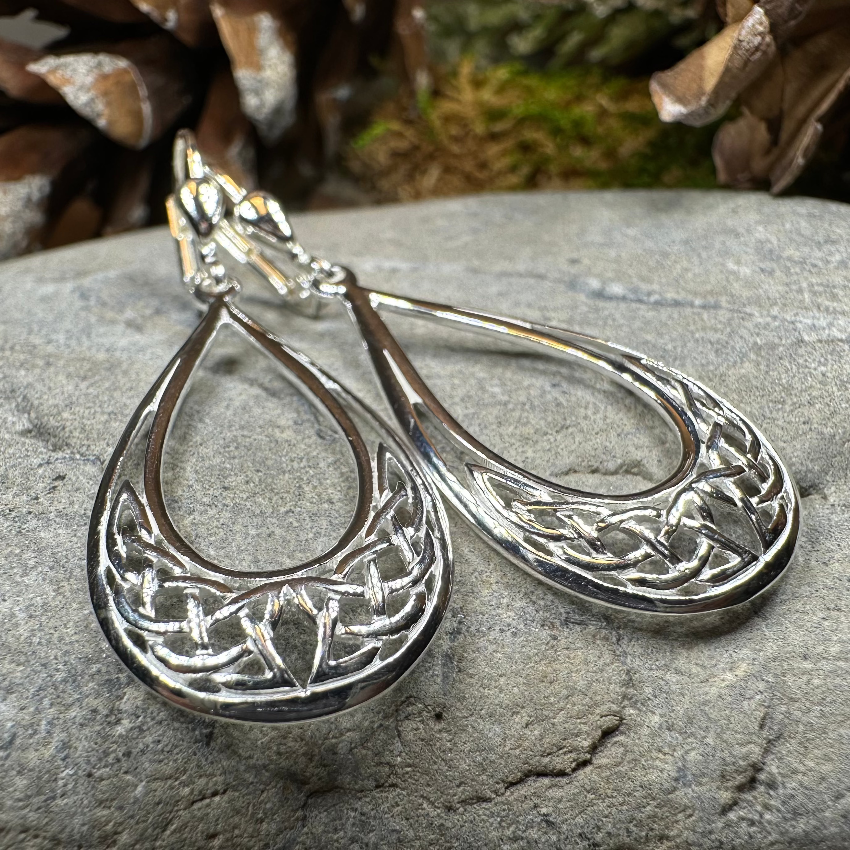 Celtic Elegance Leverback Earrings - Made in Ireland