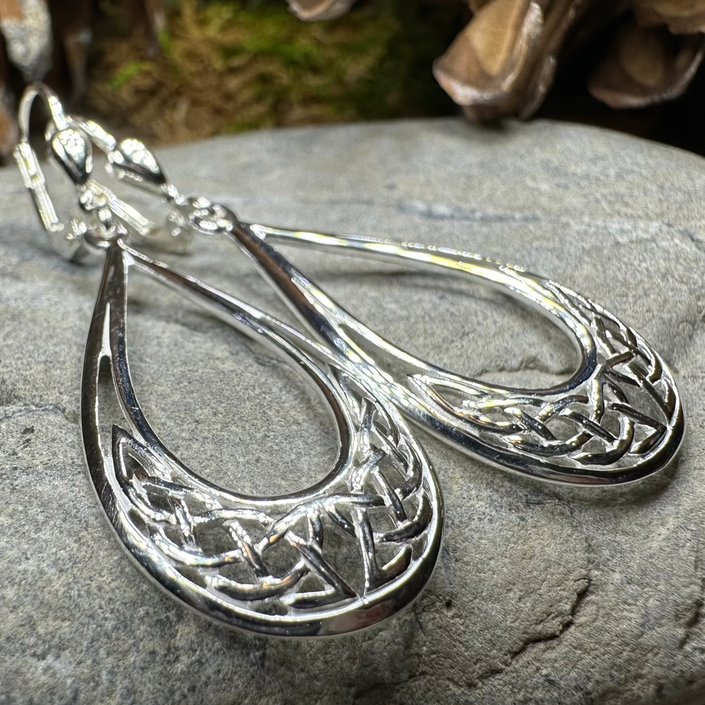 Celtic Elegance Leverback Earrings - Made in Ireland