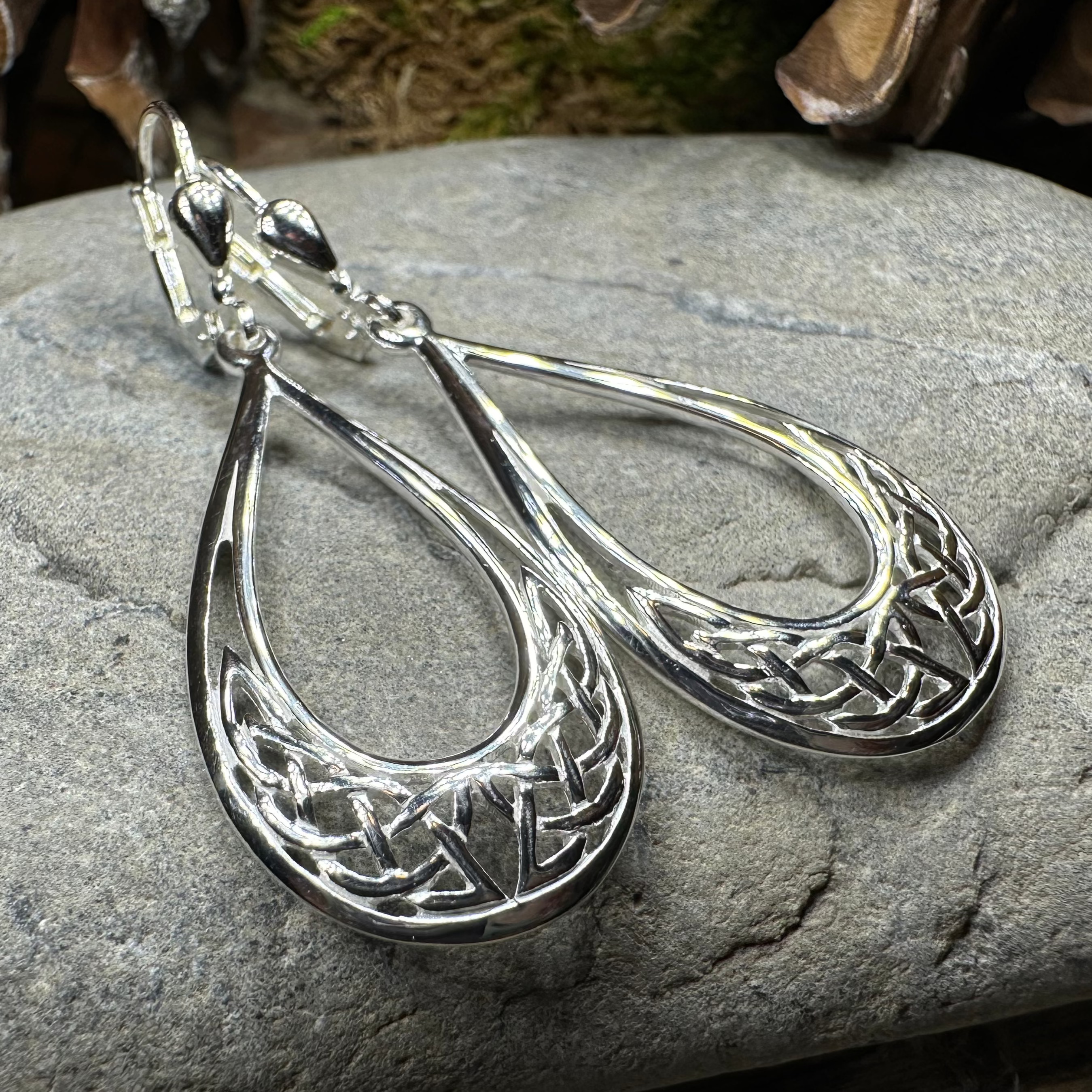 Celtic Elegance Leverback Earrings - Made in Ireland