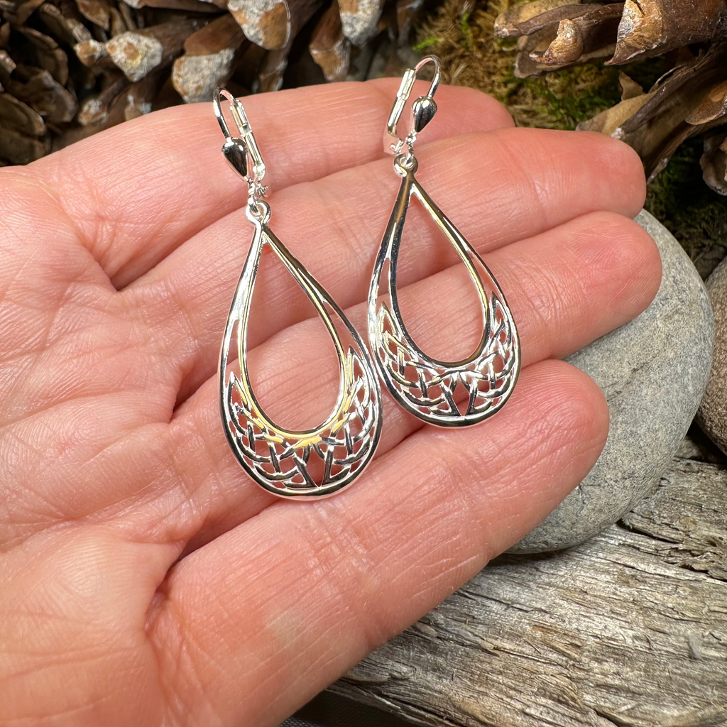 Celtic Elegance Leverback Earrings - Made in Ireland