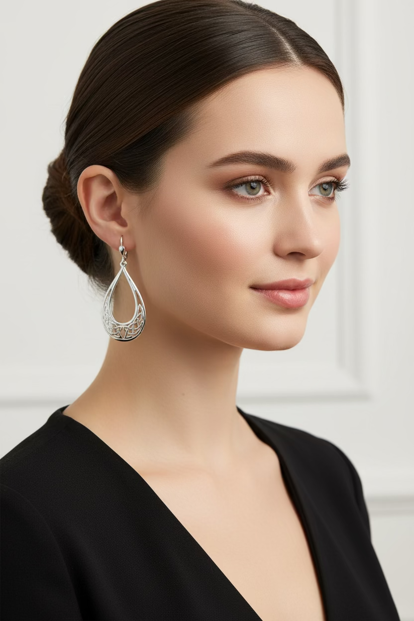 Celtic Elegance Leverback Earrings - Made in Ireland