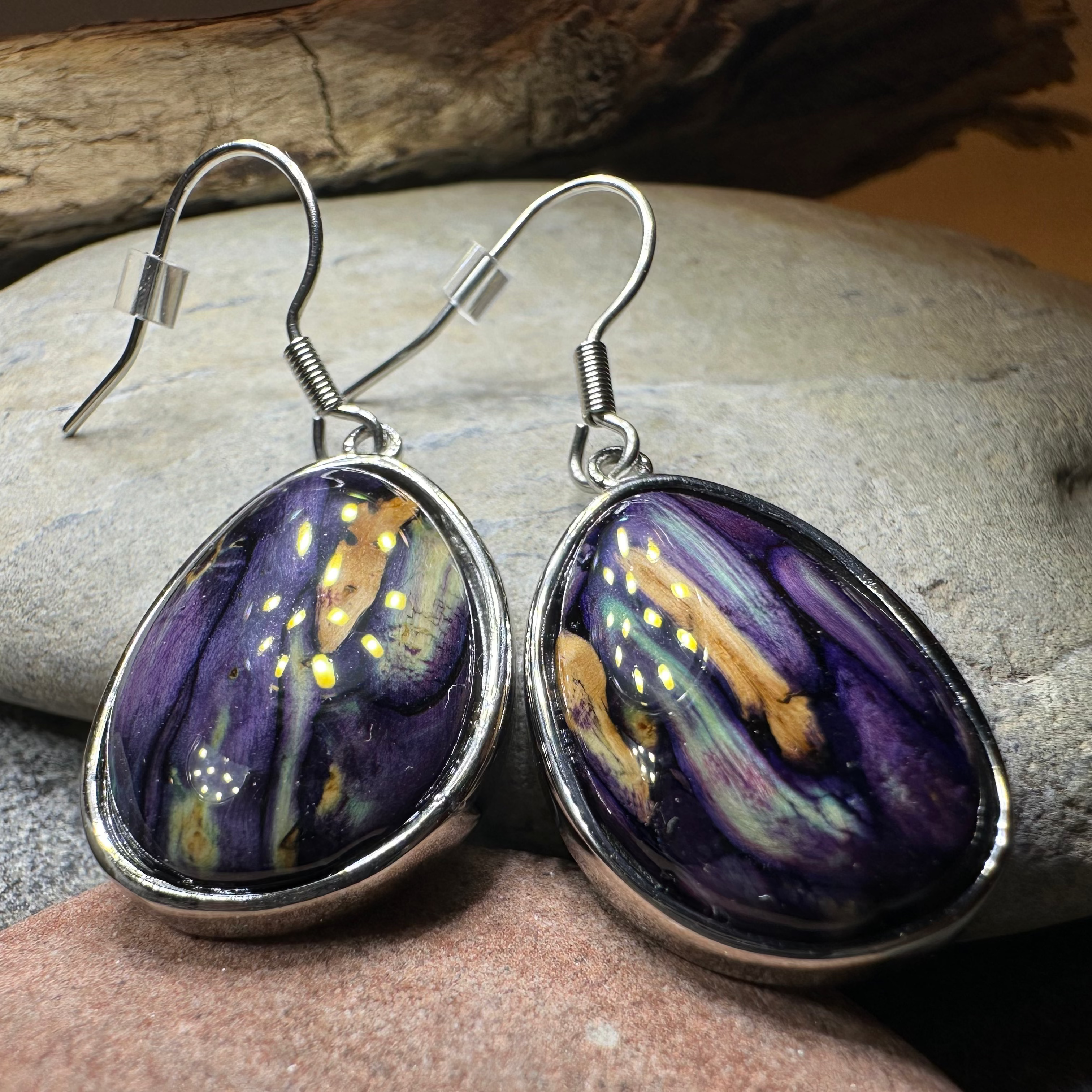 Scottish Heathergems Organic Earrings ~ Handmade in Scotland