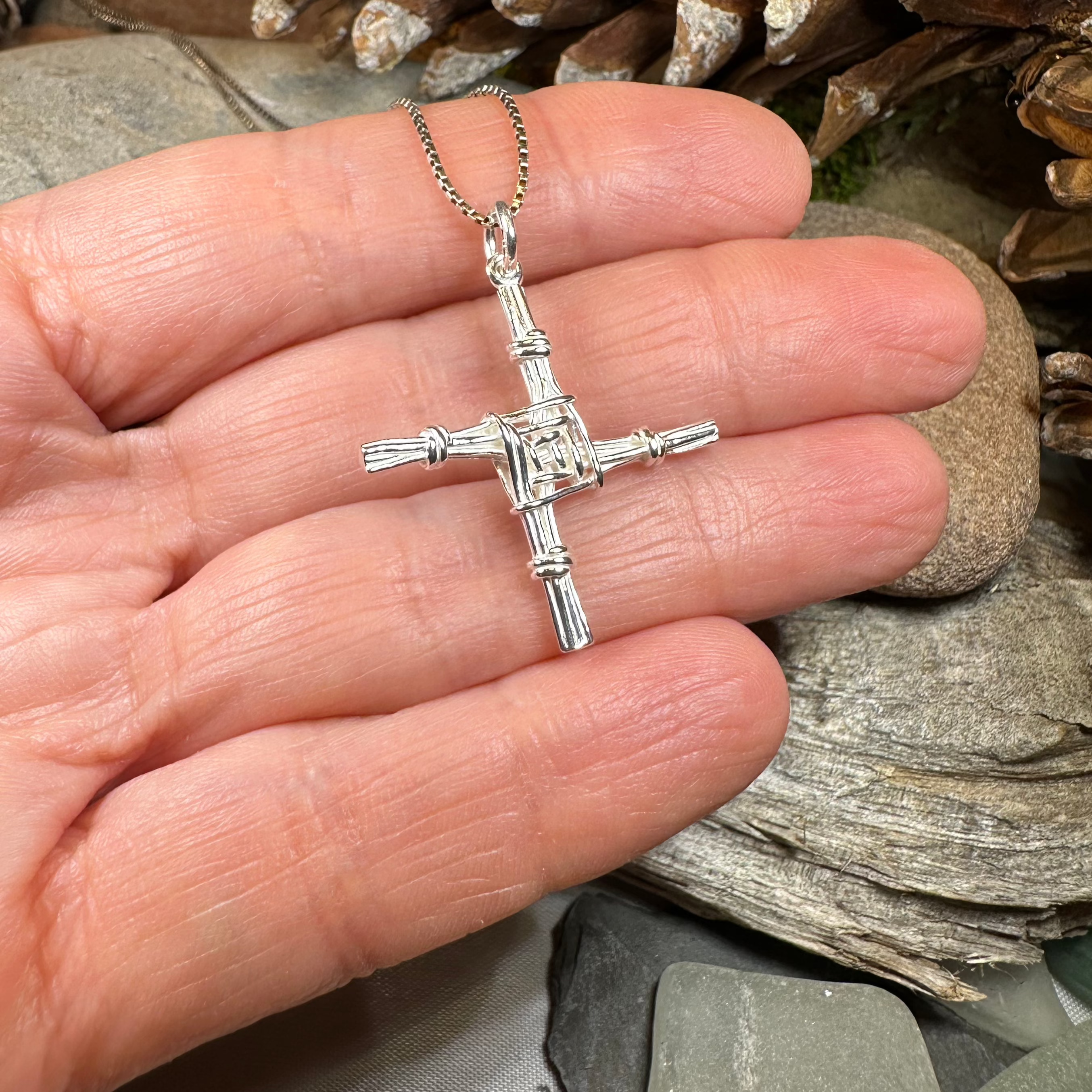 Kildare Irish Saint Brigid's Cross Necklace - Made in Ireland