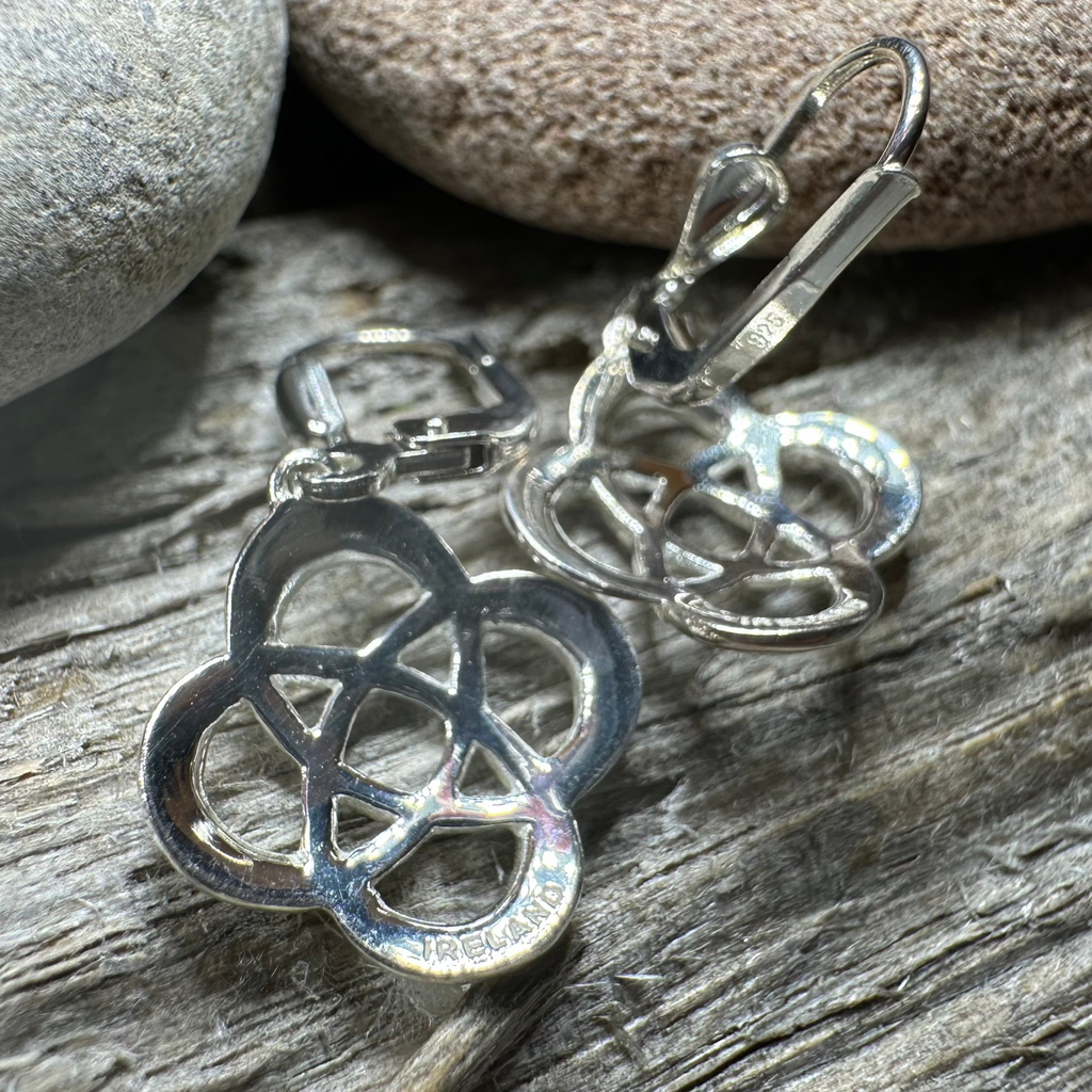Celtic Dara Knot Leverback Earrings - Made in Ireland