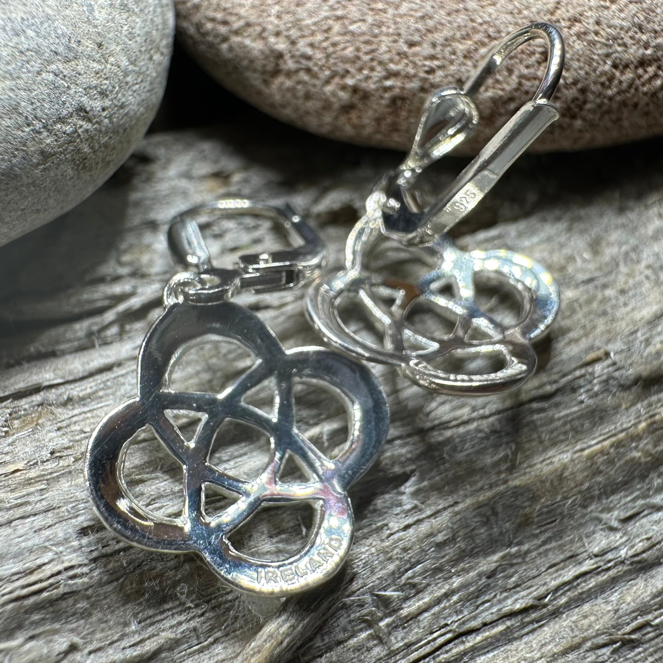 Celtic Dara Knot Leverback Earrings - Made in Ireland