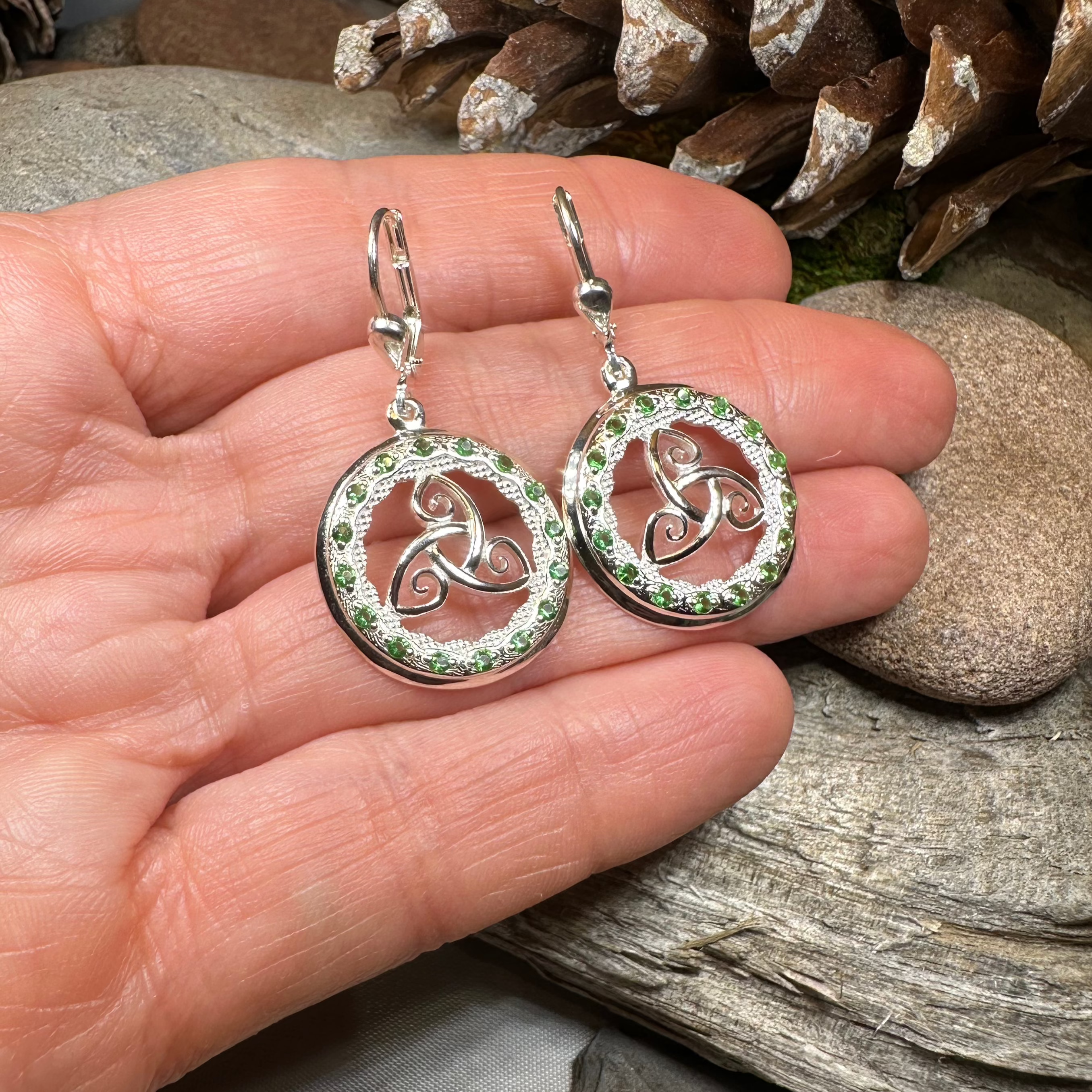 Makailyn Trinity Knot Leverback Earrings - Made in Ireland