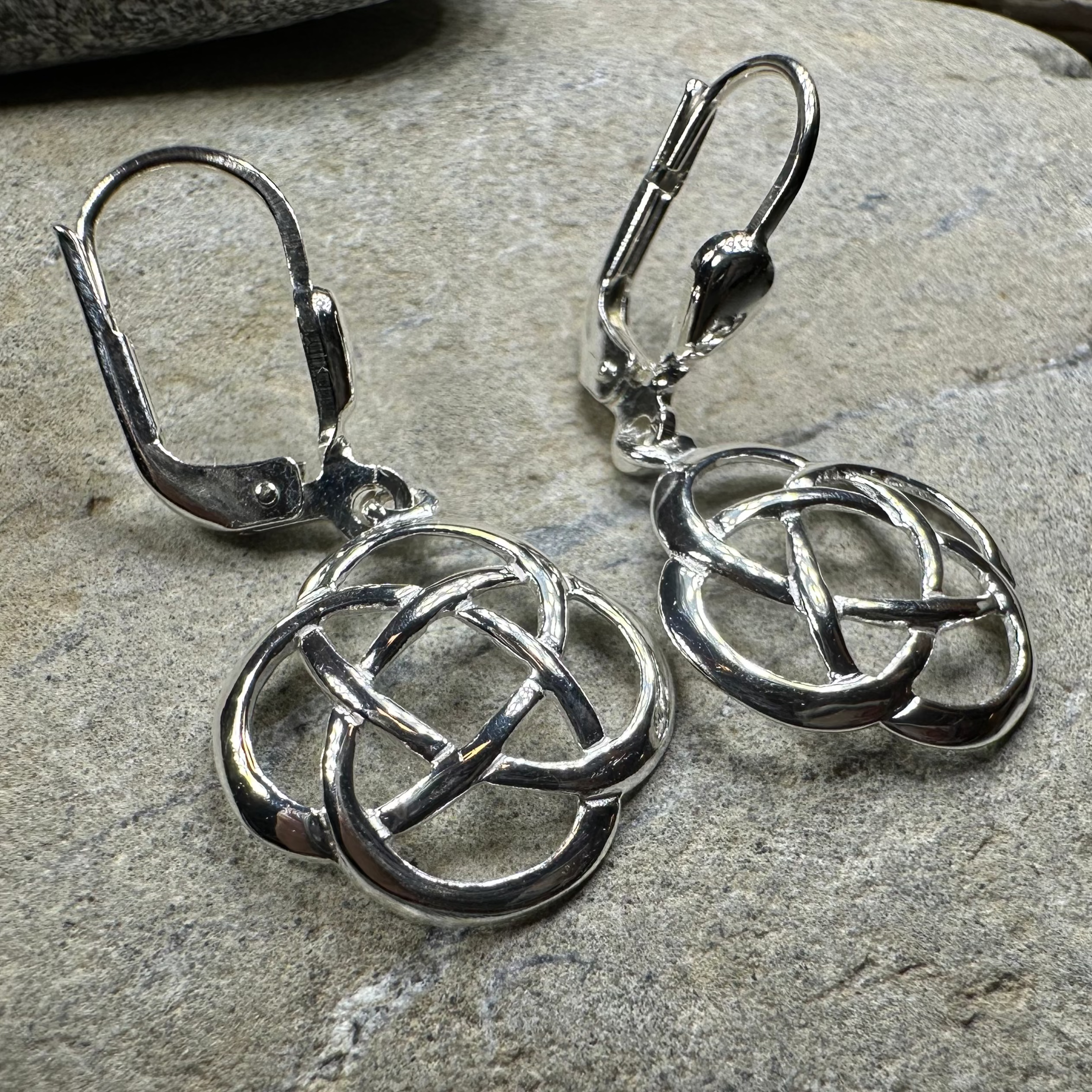 Celtic Dara Knot Leverback Earrings - Made in Ireland