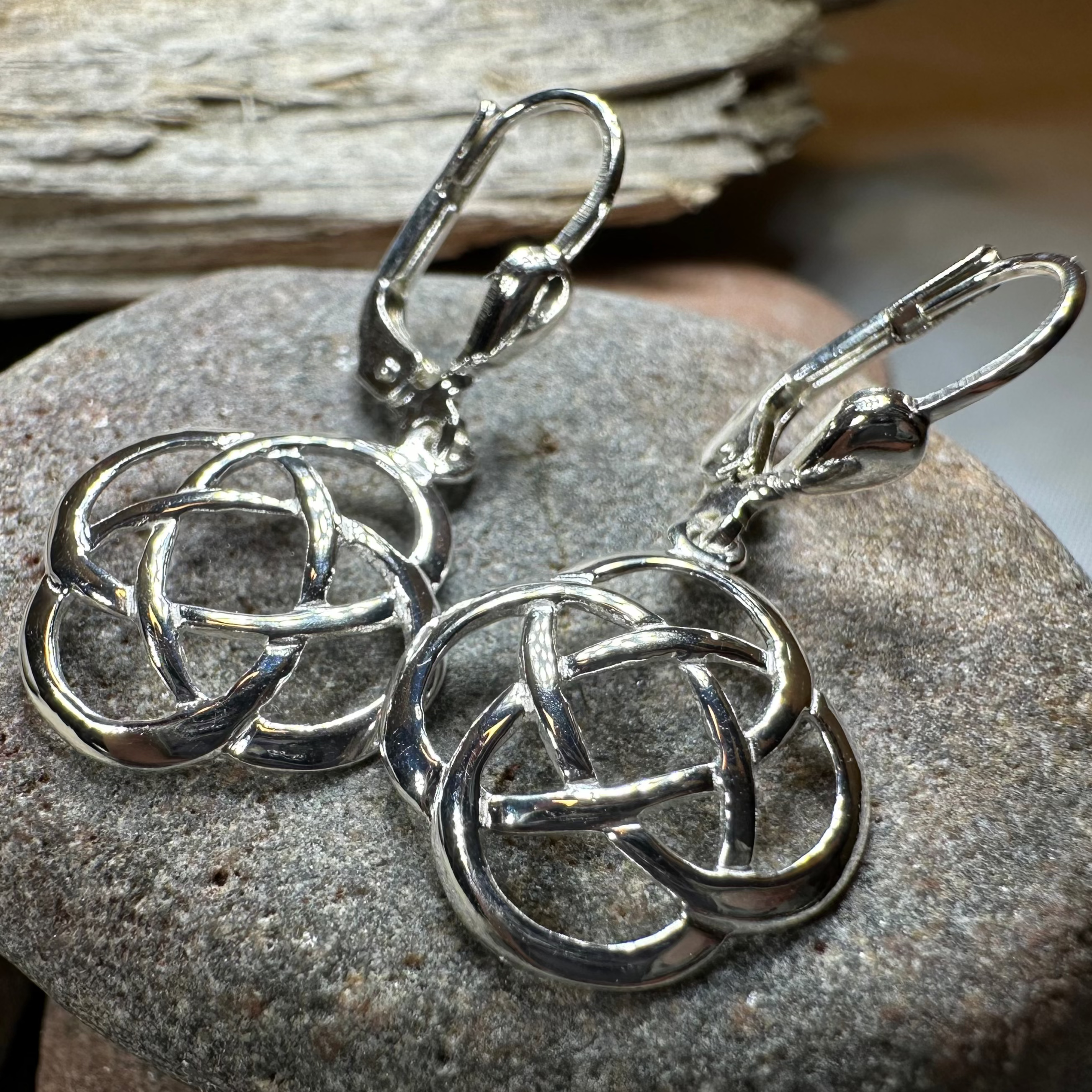 Celtic Dara Knot Leverback Earrings - Made in Ireland