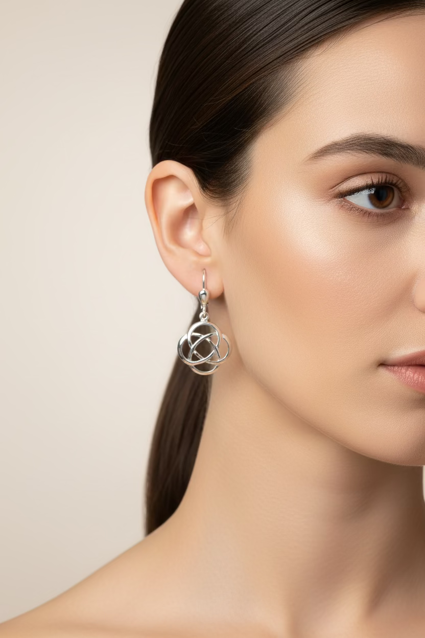 Celtic Dara Knot Leverback Earrings - Made in Ireland
