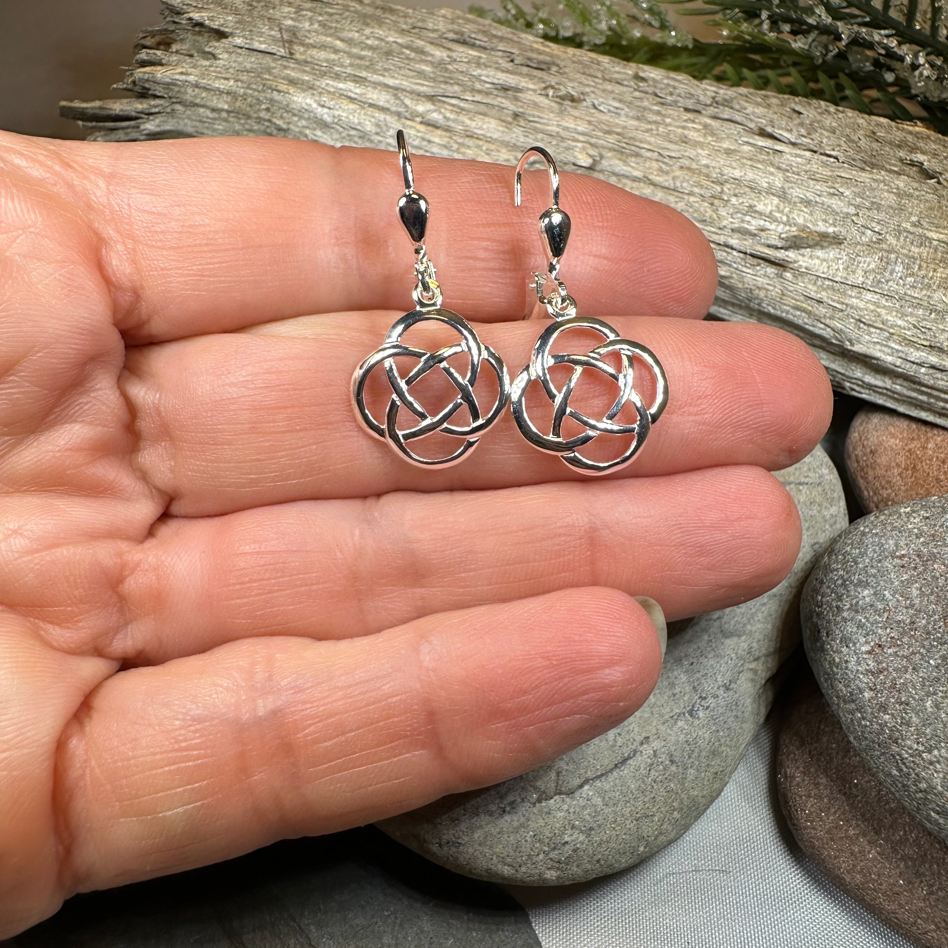 Celtic Dara Knot Leverback Earrings - Made in Ireland