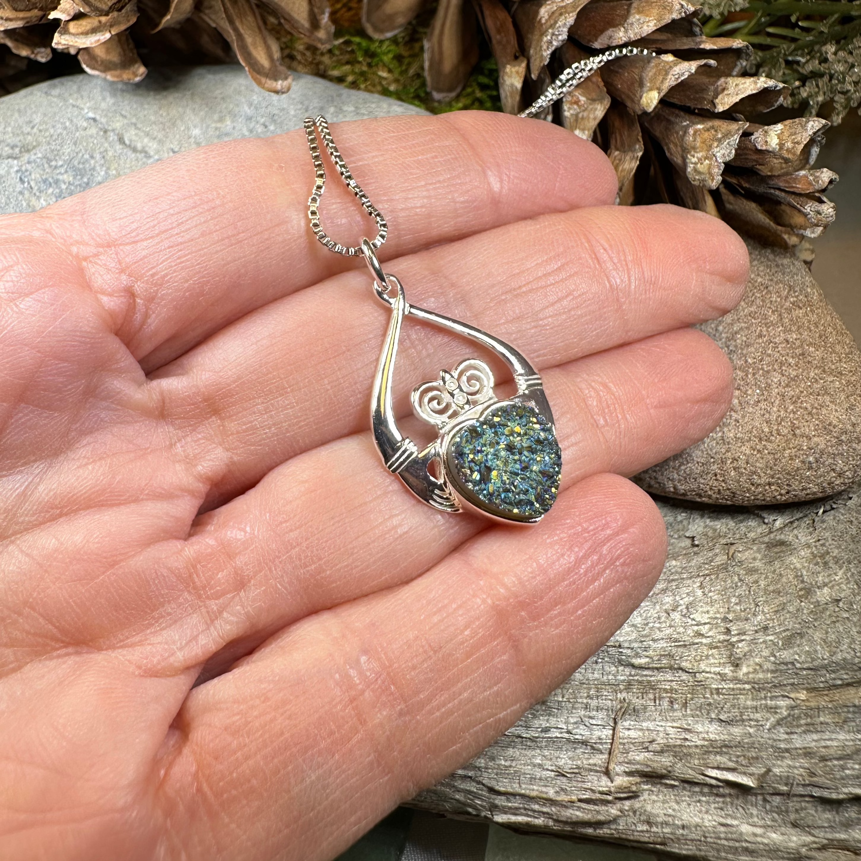 Juliet Irish Claddagh Necklace - Handmade in Ireland