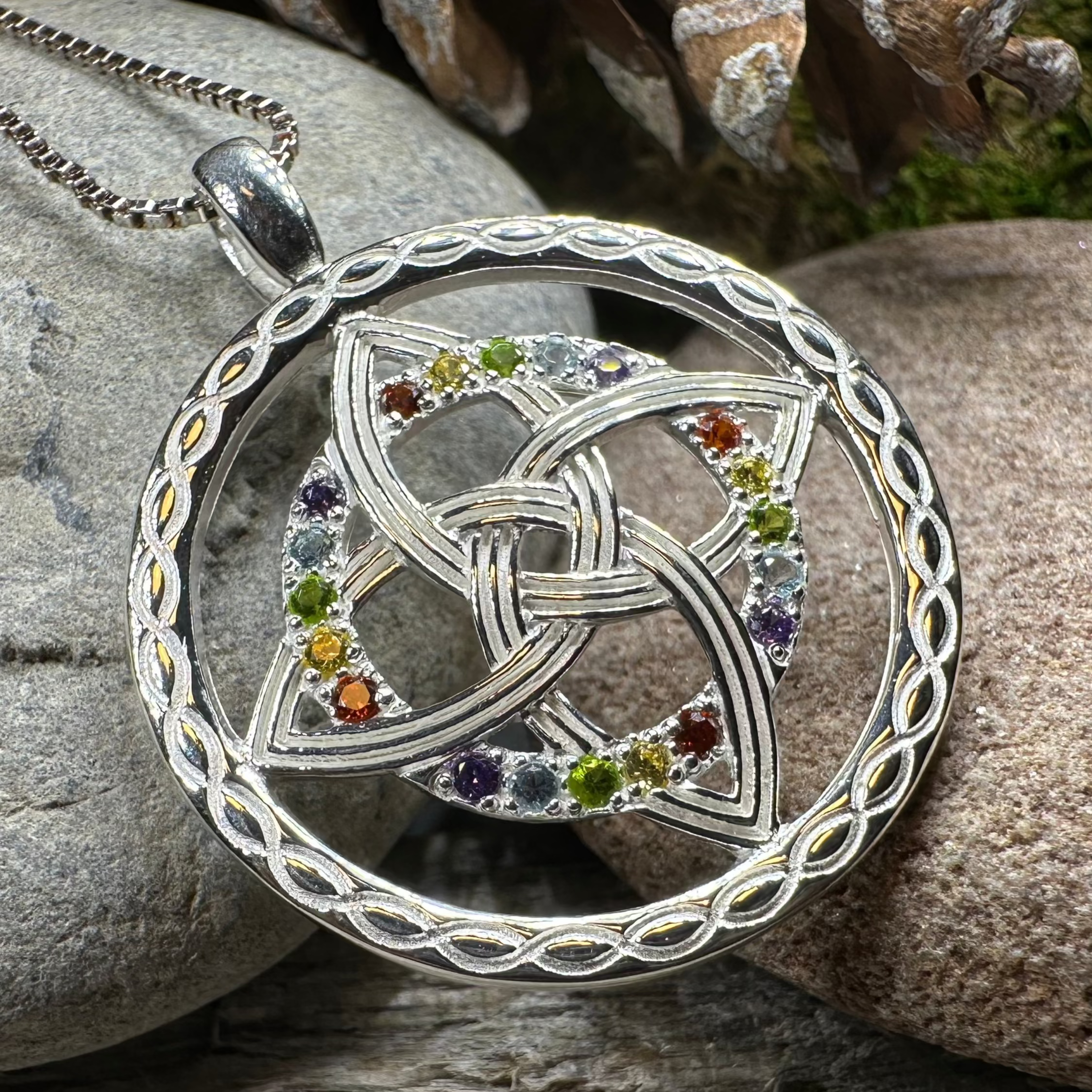 Colors of Ireland Celtic Knot Necklace